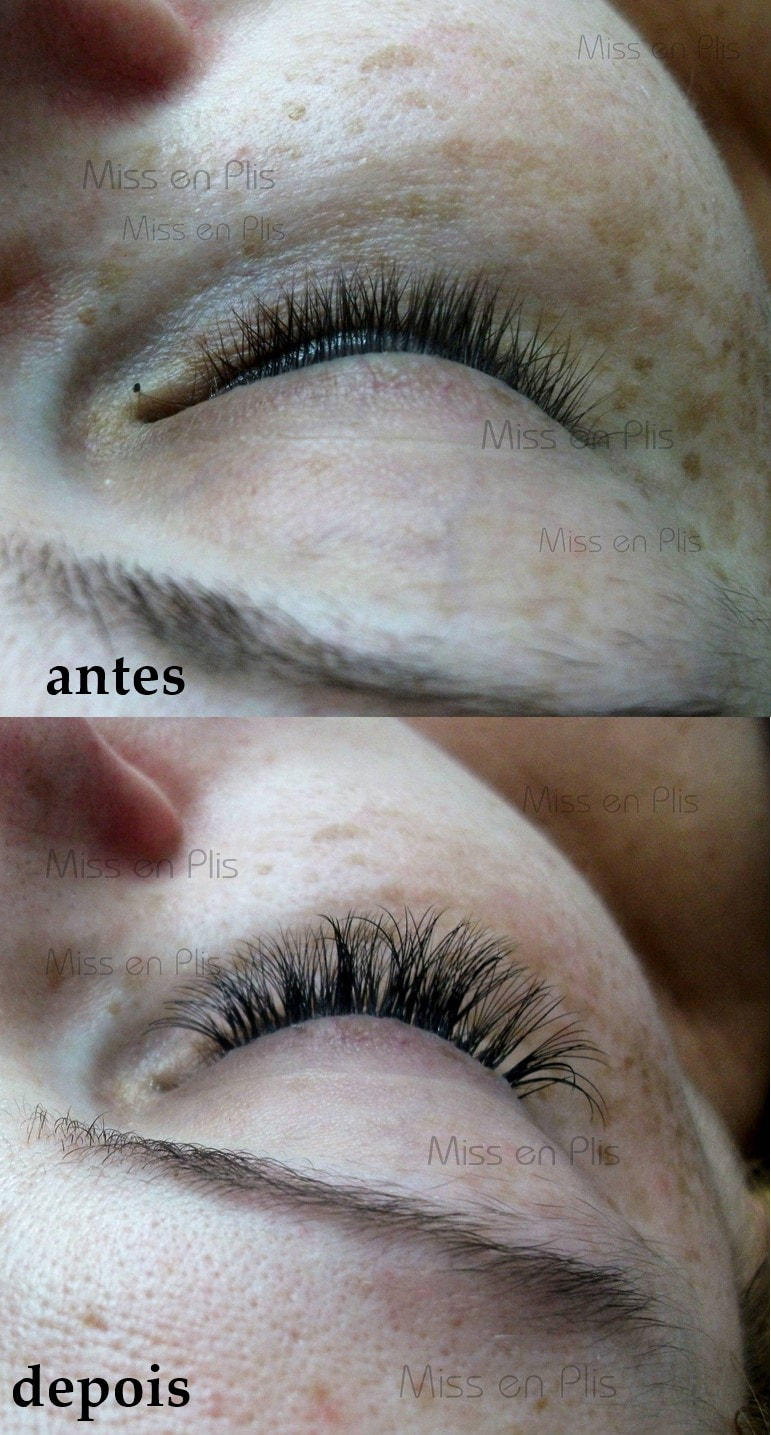 Cílios fio a fio : antes e depois